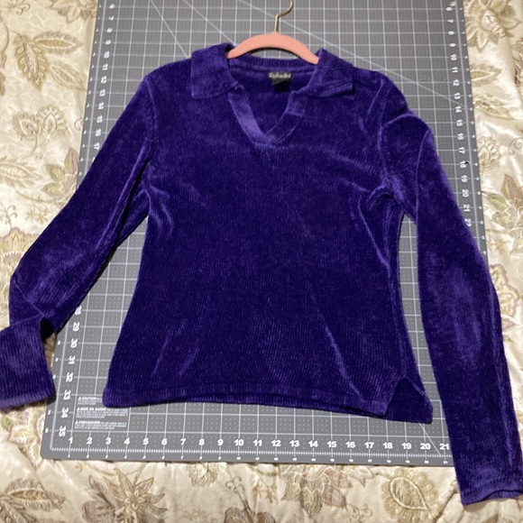 Purple Rafaella collared pullover sweater small - Picture 5 of 6